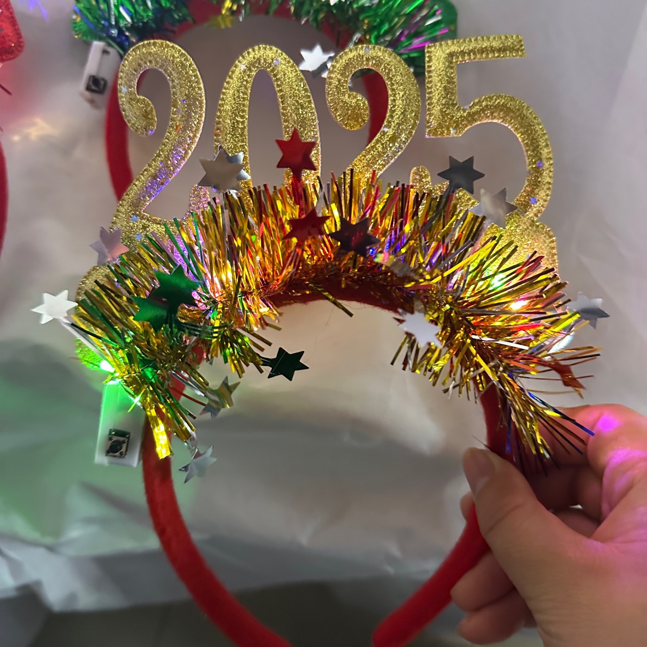 2025 Christmas luminous headband head reed New Year Christmas party decoration head reed carnival party supplies_voghion.com
