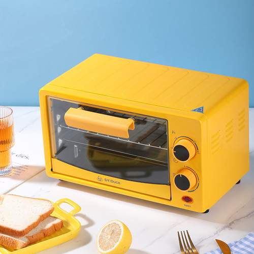 Factory Little Yellow Duck Electric Oven Home Timed Roast Chicken Wings 12L Baked Bread Internet Celebrity Small Breakfast Machine Wholesale