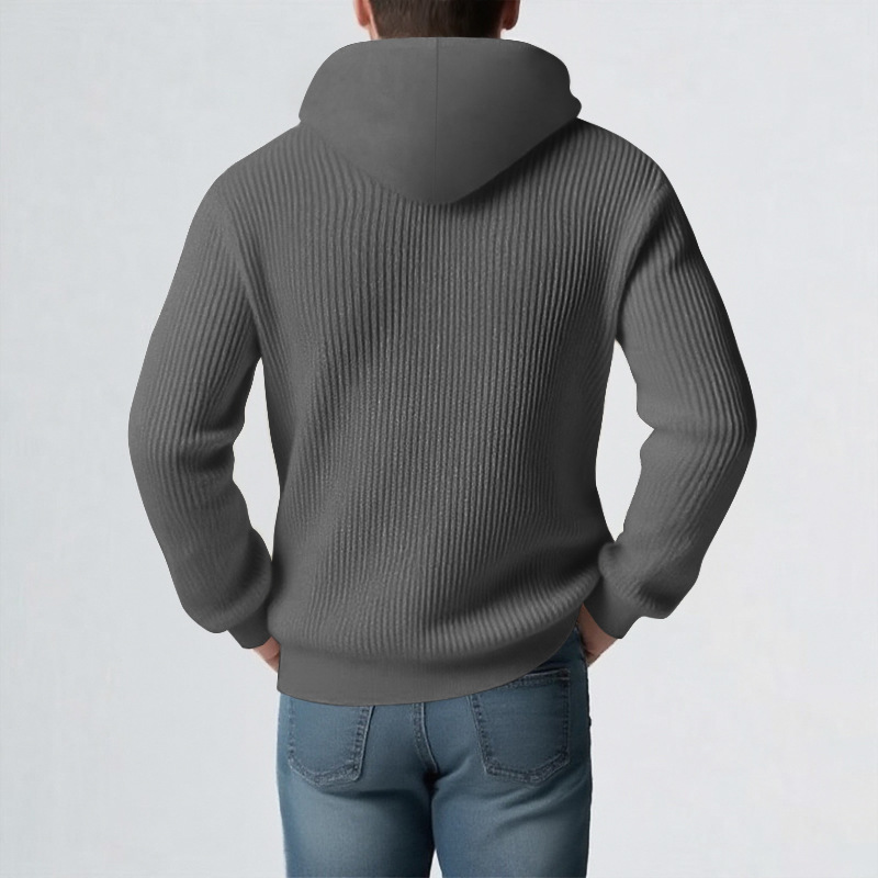 Herren Kapuzenpullover Strickjacke Für Herbst Und Winter_voghion.com