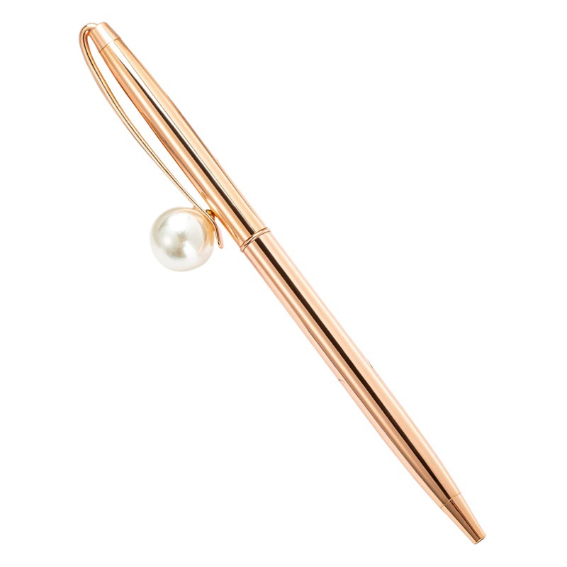 Fábrica en stock nuevo bolígrafo de metal perla pequeña pluma de regalo fresco pluma de publicidad al por mayor impresión de logotipo