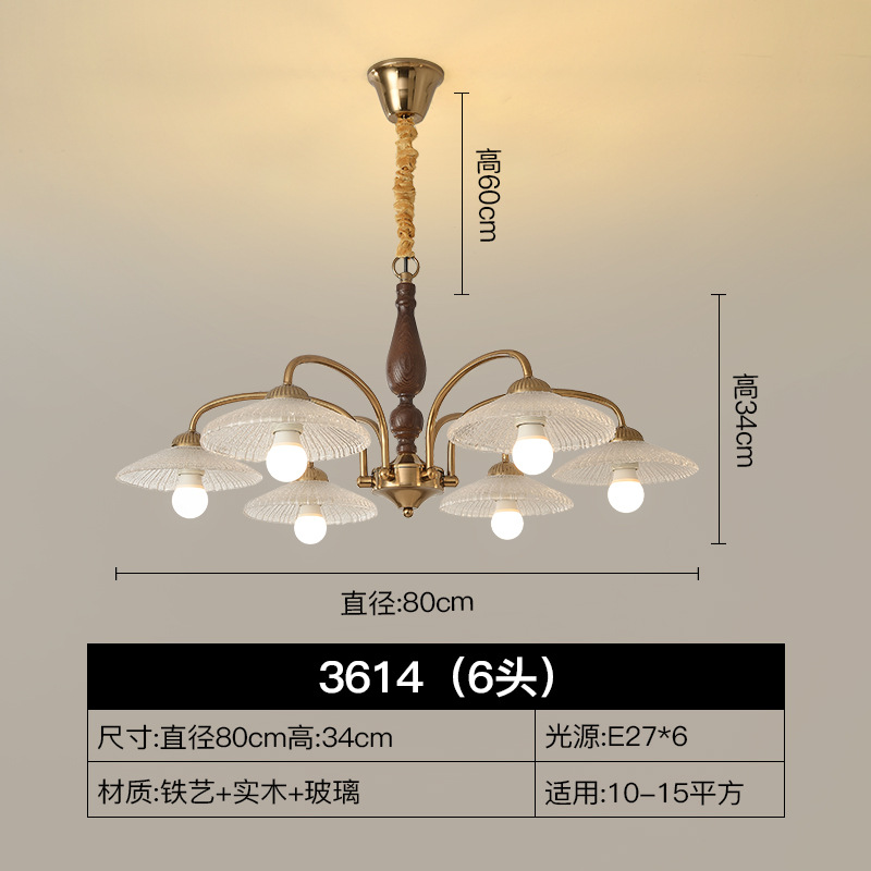 Lámpara de vela vintage americana lámpara de sala de estar lámpara principal atmósfera dormitorio comedor estilo francés medieval villa escalera lámpara