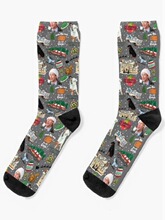 X 15404 Bonne Cotton Oil Painting Socks ����ѷŷ���羳