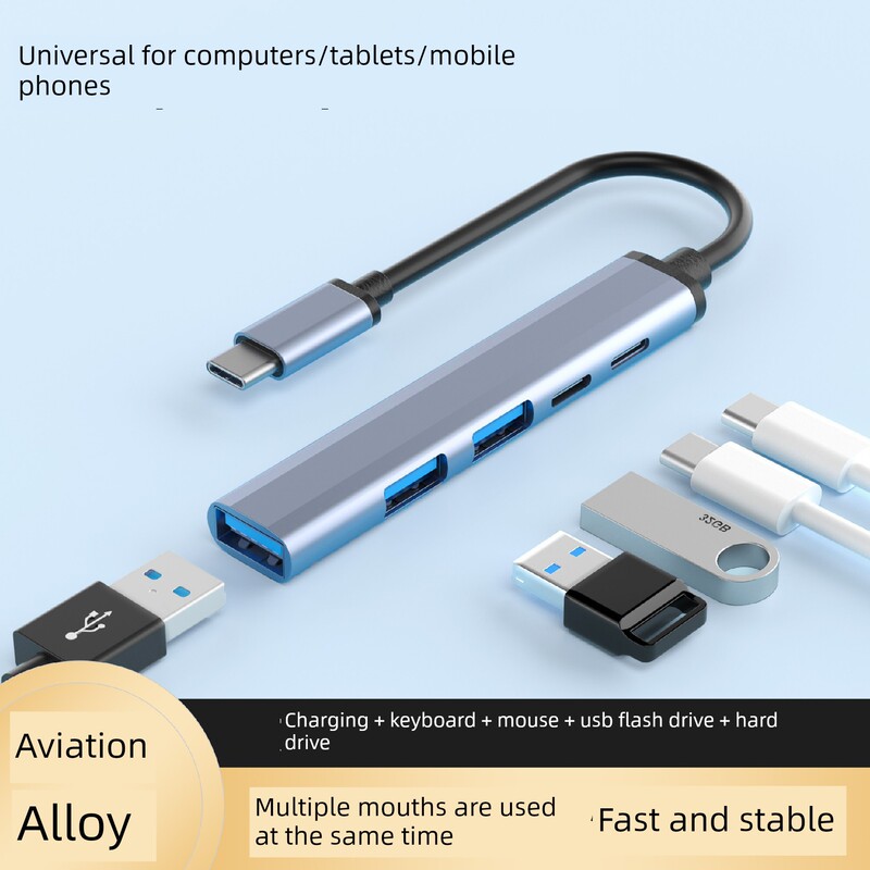 Typec Extender Pd Charging Multi-Function Docking Station Otg Adapter Suitable for Huawei and Apple Laptops
