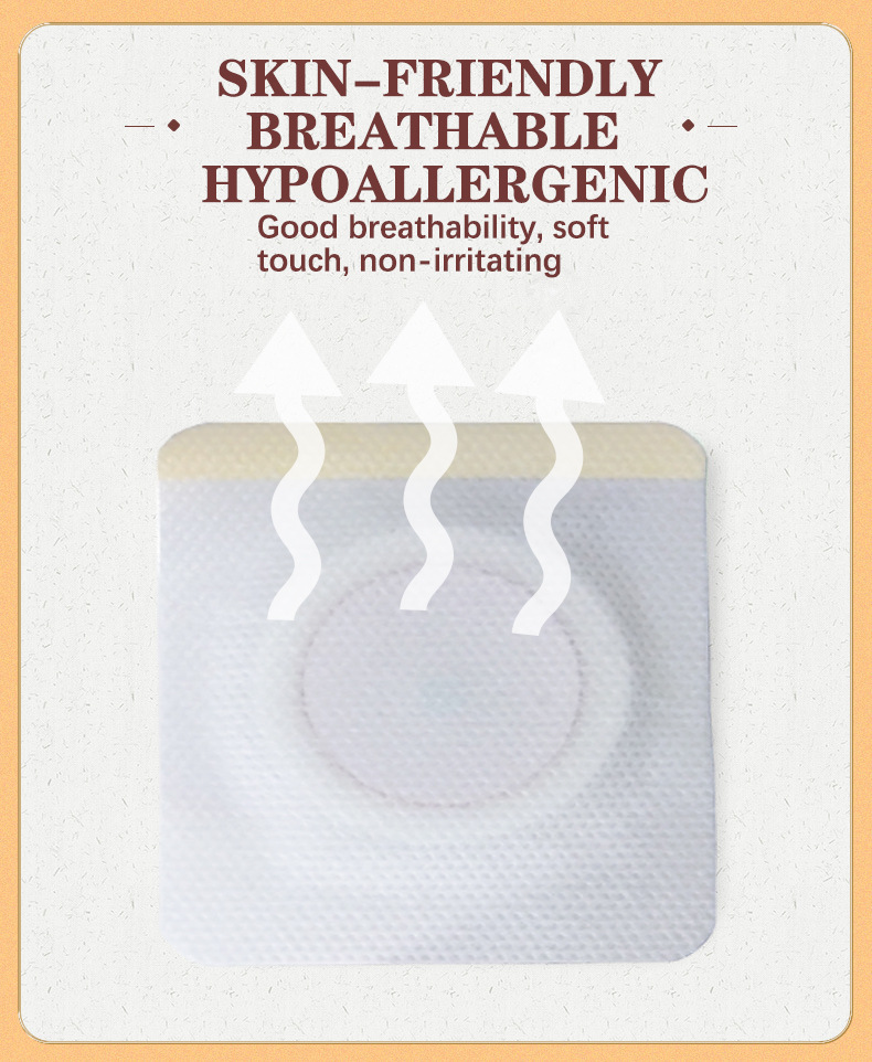 IBeaLee trois Fu cravate bouton d'acupoint paresseux personne gros ventre Ai nombril patch emballage indépendant_voghion.com