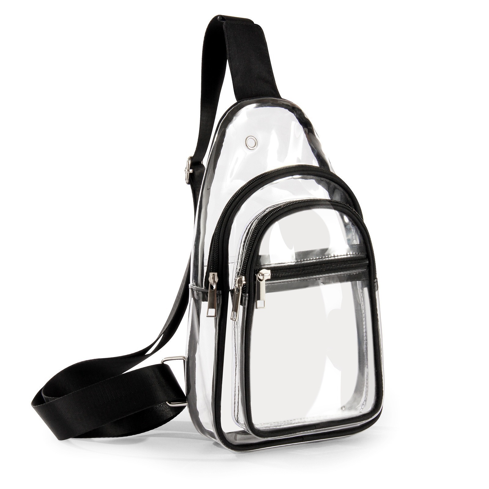 Cross-Border New Model Pvc Transparent Chest Bag for Outdoor Running and Sports, Lightweight and Simple Transparent Waterproof Crossbody Bag