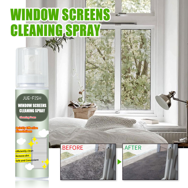 Jue-Fish Window Cleaning Spray Screen Cleaning and Stain Removal Foam Agent for Clean and Bright Surfaces