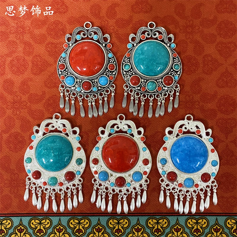 Монгольский этнический головной убор шляпа костюм Пояс аксессуары для волос Головные уборы ручной работы DIY материальные аксессуары SM3643