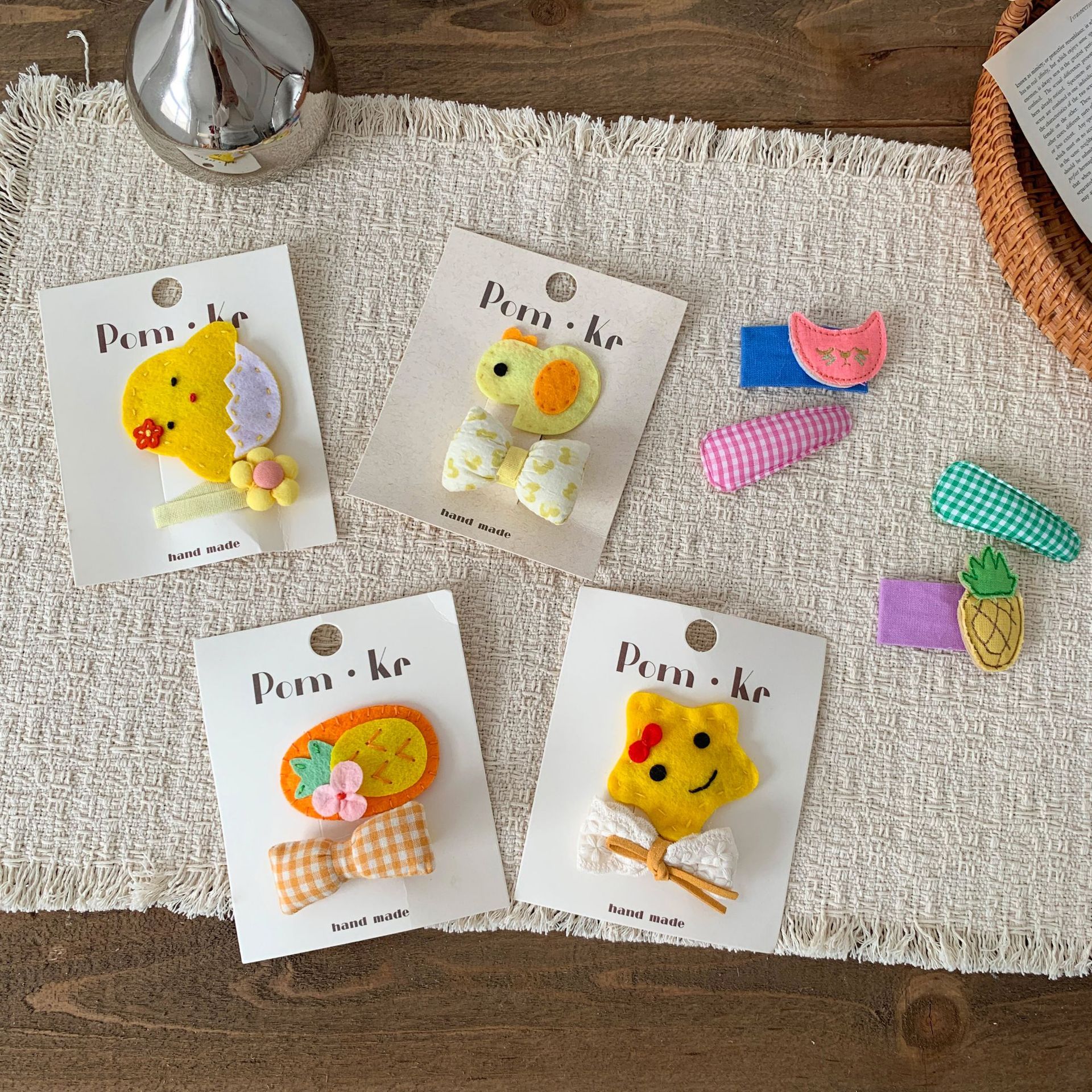 Sugar Pear ropa infantil niñas clip de pelo dibujos animados lindos 2026 nuevos niños clip de pelo toque para bebés accesorios para el cabello