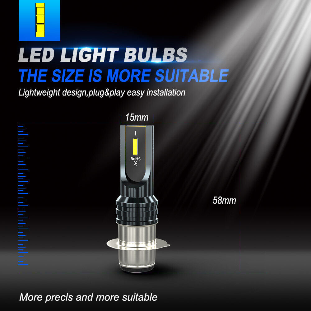 Luz de motocicleta transfronteriza P15D 80W una sola garra H6 luz de motocicleta H6m luz H4