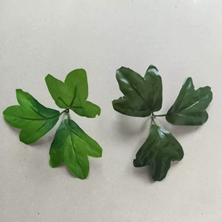 批发仿真花丝网花制作材料 三叉牡丹叶菊叶手工花制作配叶
