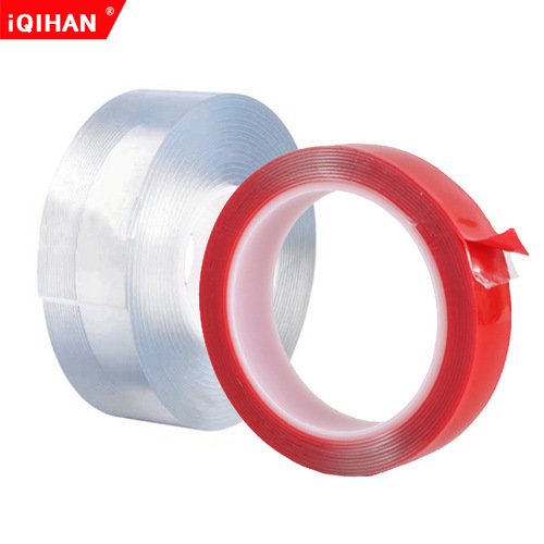 Red film acrylic nano double-sided tape high viscosity nameplate paste glass partition traceless strong double-sided tape