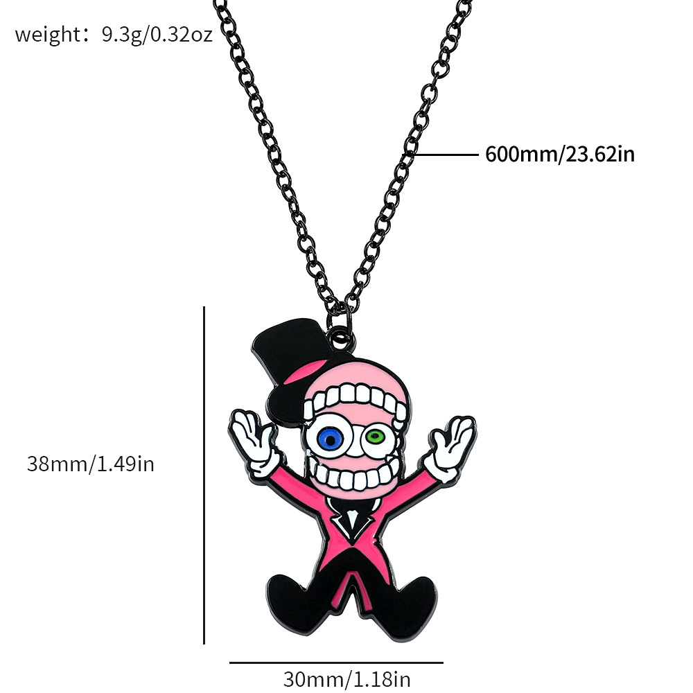 Transfronterizo Temu comedia europea y americana anime magia digital circo pomni collar llavero colgante joyería