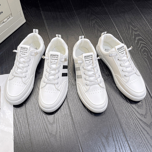  New Versatile Fashion White Shoes Spring and Autumn Women's Sports Shoes Low-top Sneakers Wholesale Dropshipping