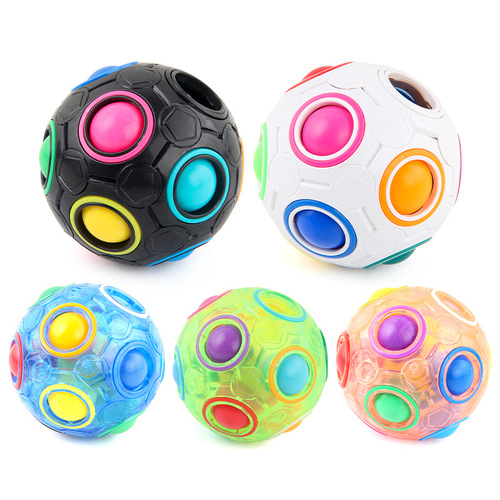12-hole press magic ball rainbow ball finger football special-shaped Rubik's cube fingertip magic ball decompression new strange toy