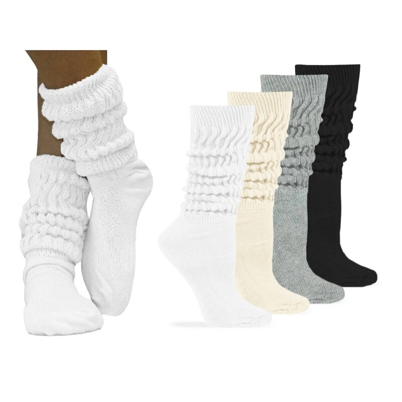 Cross-Border Amazon Autumn and Winter Long Colorful Women's Sports Socks Slouch Socks Retro Lazy Cotton Socks Cross-Border Amazon Autumn and Winter Long Colorful Women's Sports Socks Slouch Socks Retro Lazy Cotton Socks