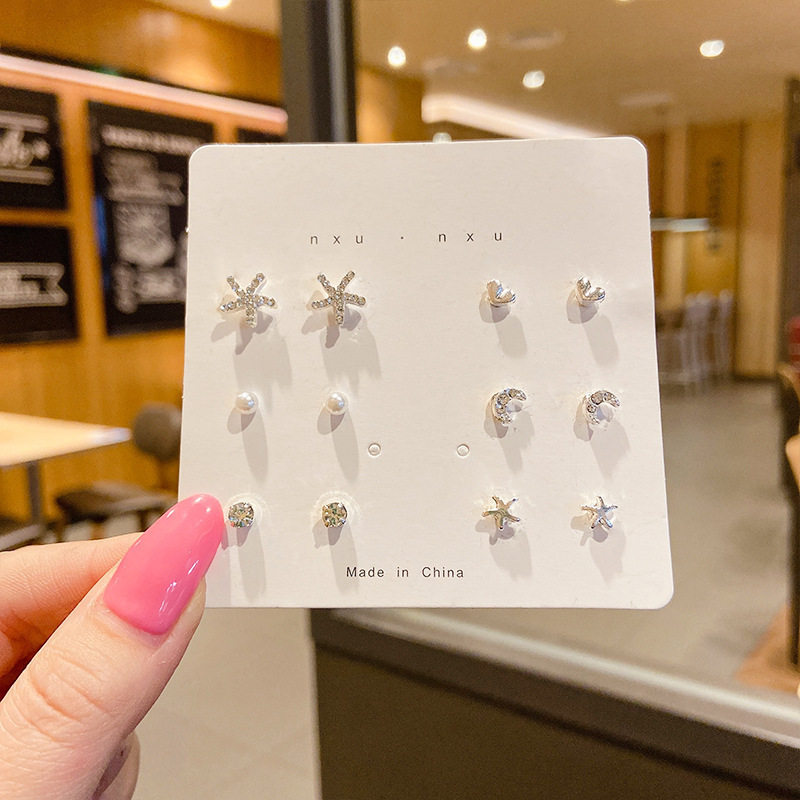 Pendientes de aleación moda coreana, estilo lujo ligero, ideales para puestos callejeros, mercado nocturno y ventas en vivo, al por mayor