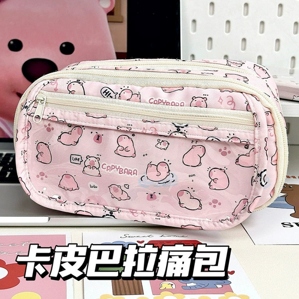 Pink Kabara Paper Pen Bag