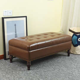 客厅沙发脚凳脚踏凳实木换鞋凳鞋店试鞋凳服装店沙发凳皮凳床尾凳