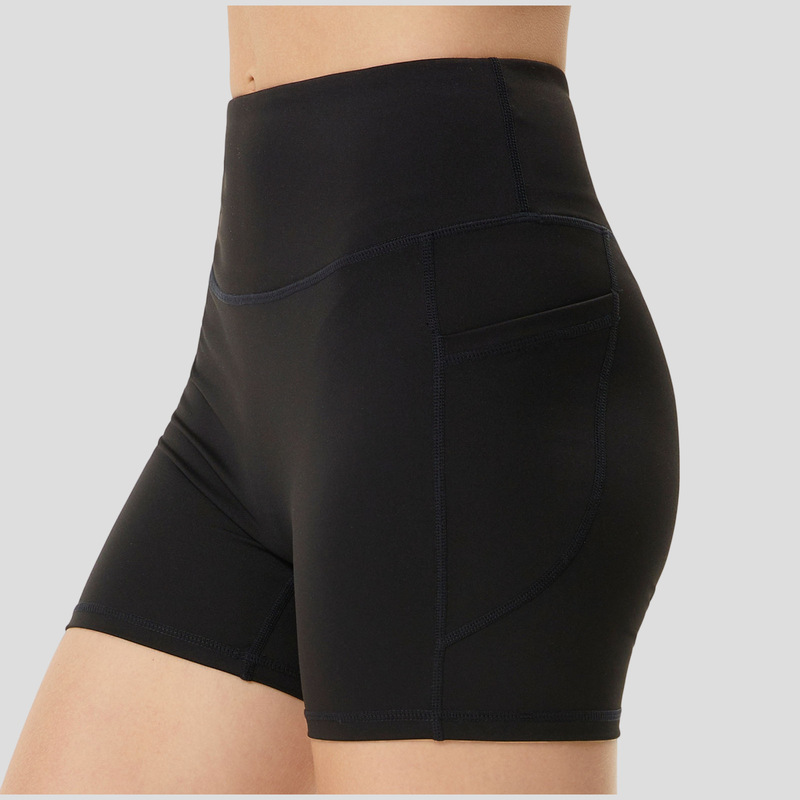 Cross-Border High-Waisted Butt-Lifting Yoga Fitness Shorts with Pockets, Slim-Fit Three-Quarter Length Yoga Pants