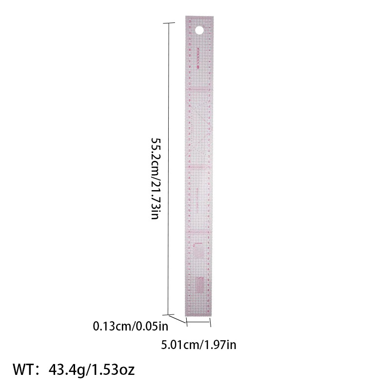 Regla de curva directa de fábrica Botón regla de arco regla de ropa regla de corte traje de regla de jaula de manga regla de tamaño colección