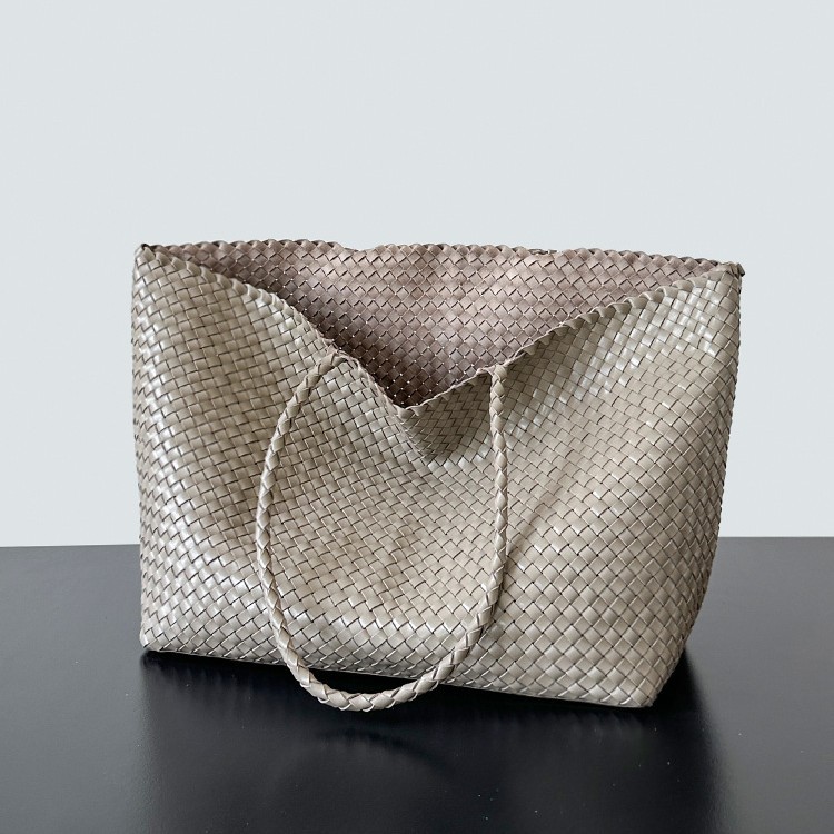 Geweven dames schoudertas luxe tote tas modieuze handtas_voghion.com
