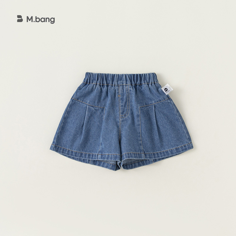Youbao Children's Clothing Girls' Denim Shorts Summer New Korean Style Wide-Leg Pants Loose Fit for Young Children 2026