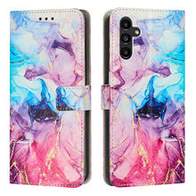 适用红米NOTE 15 Pro彩绘大理石手机皮套小米17Ultra翻盖插卡钱包