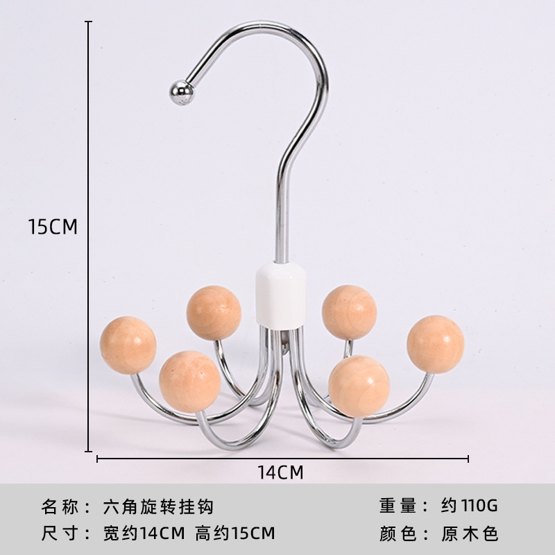 6발톱 후크 통나무 색상 나무 구슬 스타일