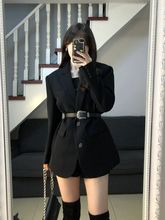 黑色小西装外套女早春秋季新款小个子休闲收腰西服