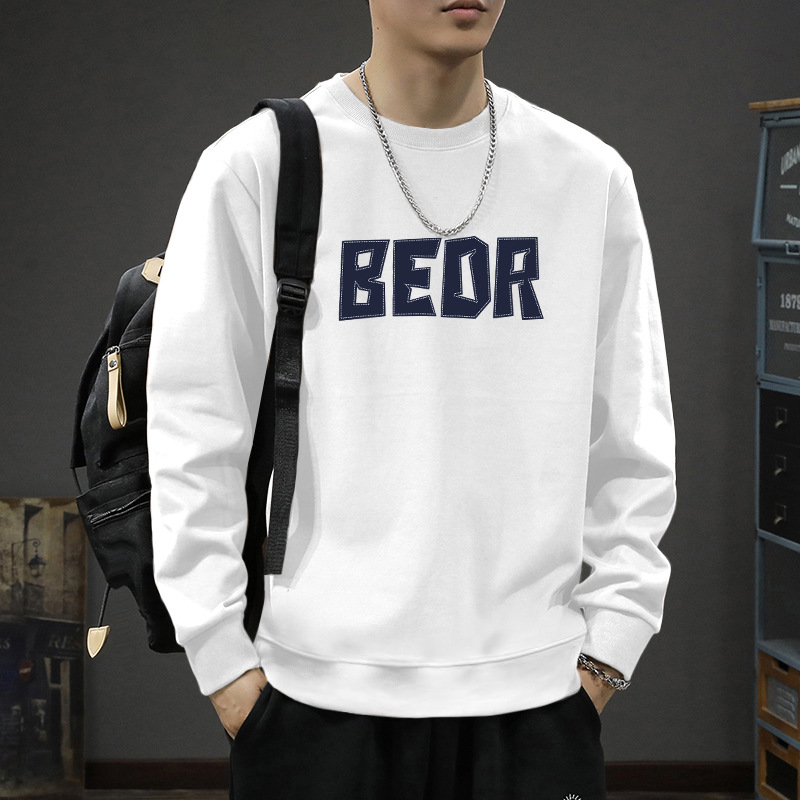 Suéter hombre otoño invierno nuevo inns suelto marca de moda letras impresión casual camiseta de manga larga moda blusa de cuello redondo