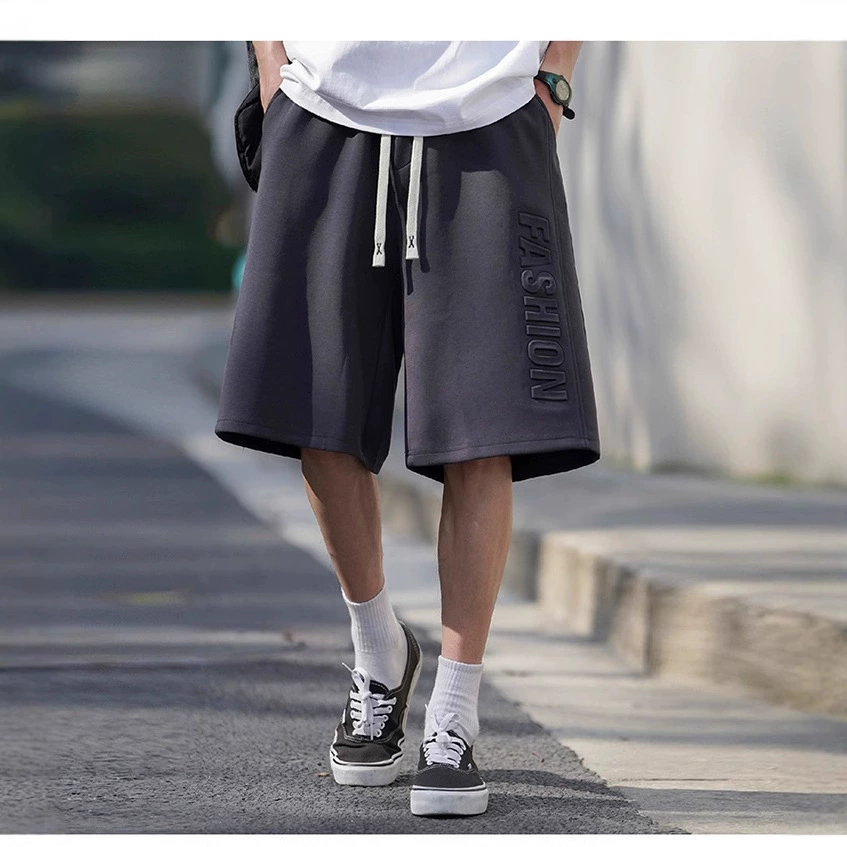 Мужские летние модные тонкие дышащие фирменные прямые шорты, повседневные шорты средней длины, мужская одежда