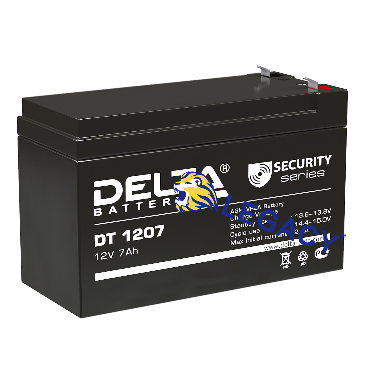 DELTA蓄电池 DT1207 12V7AH 7.2AH 8AH免维护 密封铅酸蓄电池