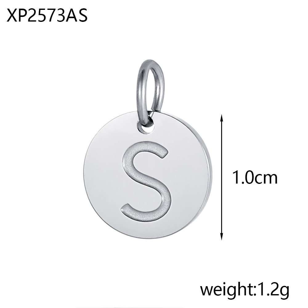 2g Weight Pendant Jewelry Making Type DIY Ornament Accessories Classification 1 Piece, 1 Set Quantity 304 Stainless Steel Material Letter Pattern All Seasons Season Plating Design Basic, Simple Style, Classic Style Style 1 Piece 1 Set 304 Stainless Steel Letter Pendant DIY Ornament Accessories 12