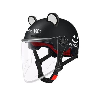 Motorcycle Safety Supplies — Summer Men's Sun Protection Cycling Helmet - new-national-standard-black-long-transparent-free-cute-ears-one-size-fits-all
