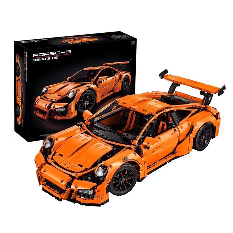 Compatible with Lego 42056 Technology Mechanical Set High Porsche 911Gt3Rs Sports Car Racing Assembled Building Block Toy