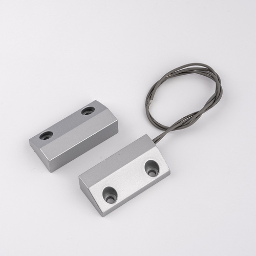 Iron door magnetic alarm sensor household switch cross-border wired anti-theft zinc aluminum alloy high decibel window impact suction