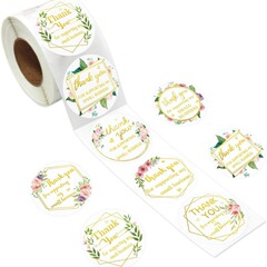 Bulk roll seal thank you handmade craft decal sticker label