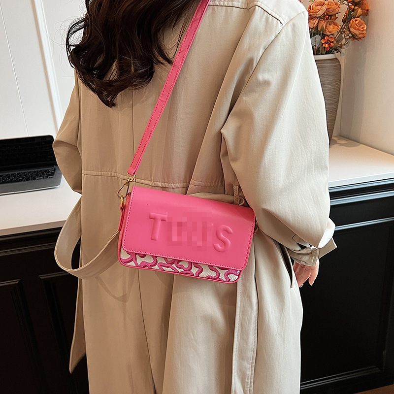 Bolsos transfronterizos para mujer 2024 nueva tendencia de moda bolsos de mujer bandolera bolso de cadena con letras bags pequeño bolso cuadrado