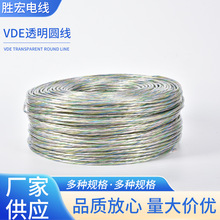 VDE 3×0.75透明圆线欧规三芯透明电源线小家电用PVC透明护套圆线