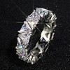 Jewelry, triangle, zirconium, ring with stone, Amazon, creative gift