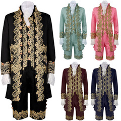 European and American Halloween Court Prince Costume Set, Medieval Retro Costume Cosplay Suit
