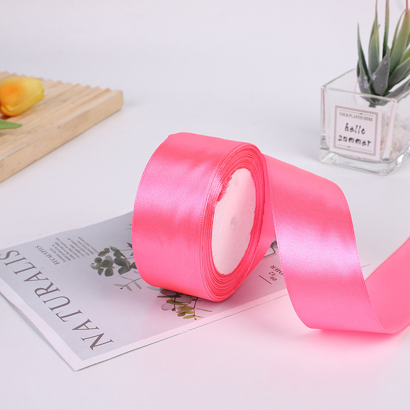 Cinta de poliéster de color de 5cm Diy decoración de boda, ramo de cinta, embalaje de regalo, cinta de cinta, fábrica de cinta al por mayor