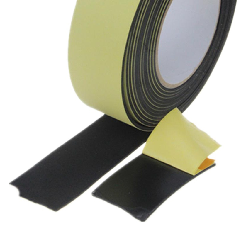 Weiwei Eva negro tira adhesiva de una sola cara 246 espesado sellado a prueba de golpes impermeable adhesivo de espuma resistente a altas temperaturas cinta de espuma