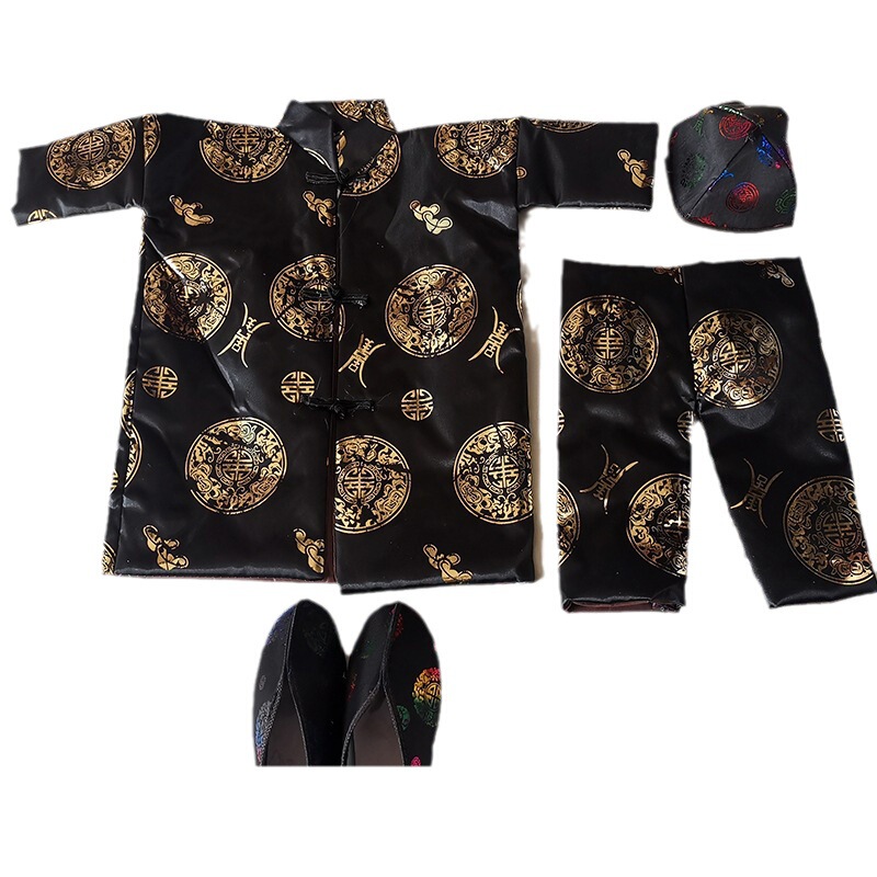 Winter Clothes Festival Shroud with Cotton Cloth Silk and Satin Cloth Cotton Clothes Cotton Trousers Suit Men and Women Style Sacrifice Funeral Tomb-sweeping