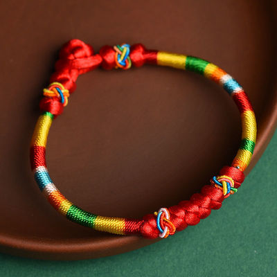 Dragon boat festival Multicolored rope wholesale new pattern child Colored lines children gift Bracelet Anklet Necklace May On behalf of