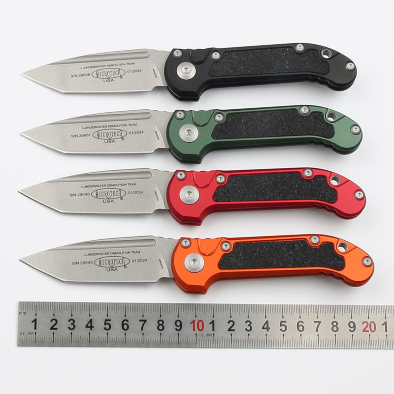 微技术 LUDT户外折叠刀T头版M390MK航空铝高硬度荒野求生锋利刀具