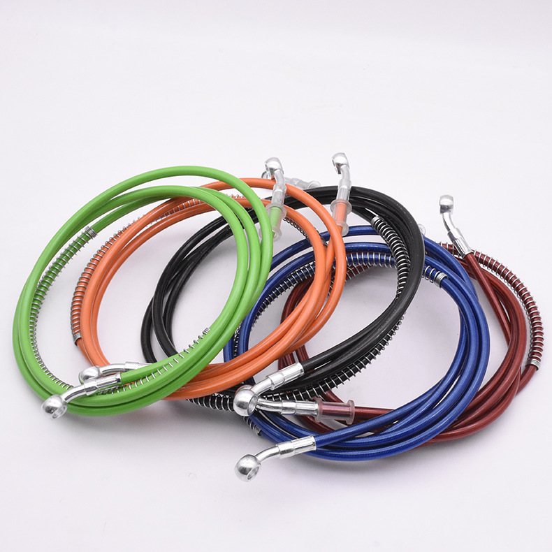 Motocicleta de carretera modificada tubo de aceite de freno de cilindro pedal tubo de aceite de freno de color 10M delantero y trasero tubo de acero de freno de aceite