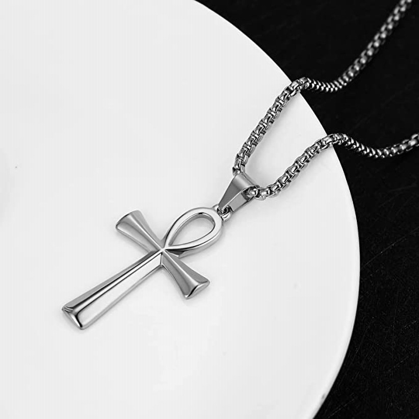 Simple Style Cross Alloy Plating Men's Pendant Necklace display picture 1