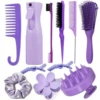 Purple, flowered