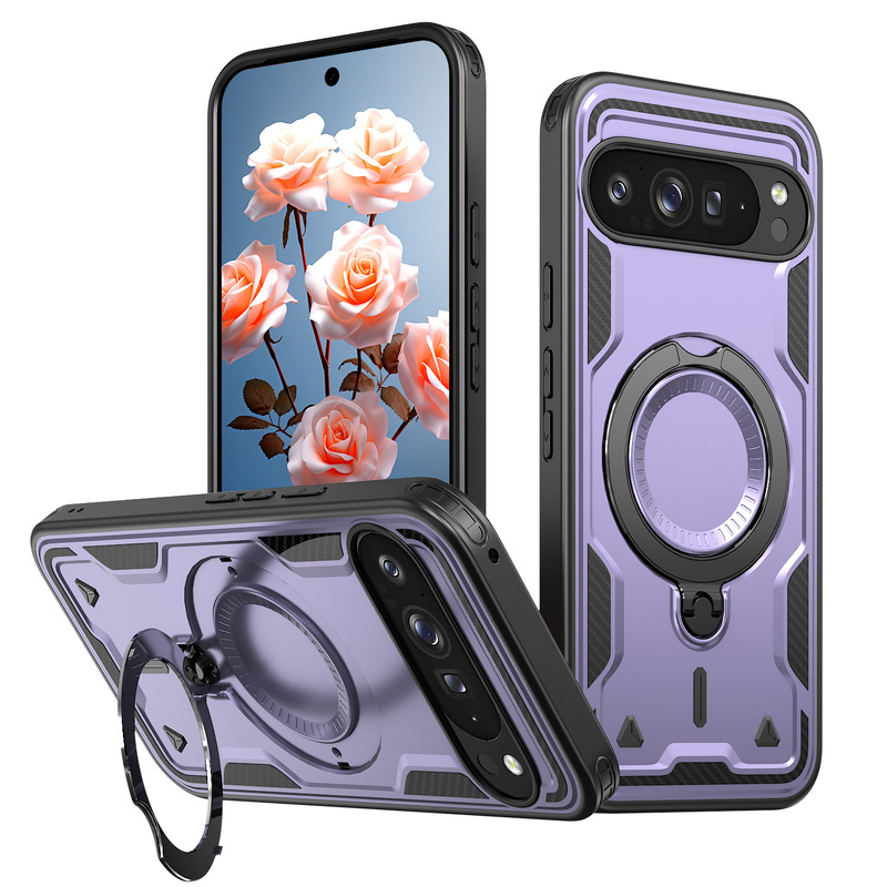 スポット適用携帯電話ケースピクセル9日間リング磁気吸引ピクセル9 PRO XL転倒防止360回転ブラケット|undefined